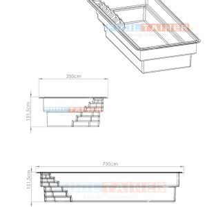 POOLTAINER Mobil Havuz 300x700